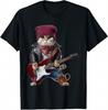 Gato Tocando la Guitarra - Camiseta Divertida de Rock para Gato Unisex