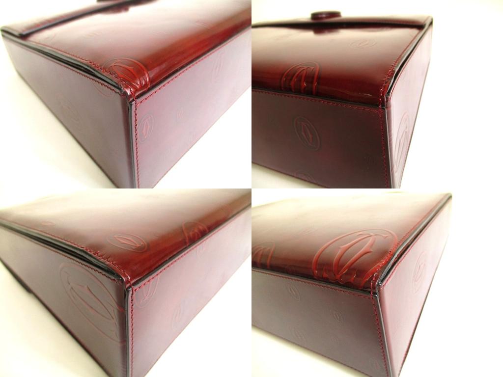 Authentic Cartier Leather Bordeaux Happy Birthday Hand Bag Purse #a881  Refurbished
