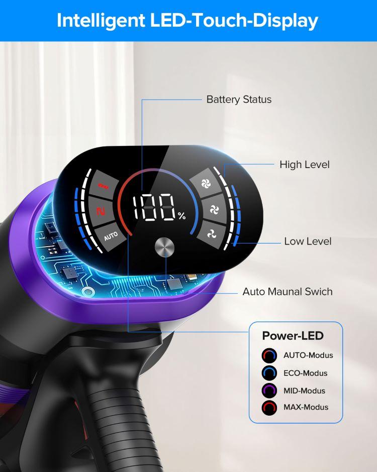 Teendown V20  Cordless Vacuum Cleaner 500W Brushless Motor Portable Detachable Vacuum Cleaner For Home Use 40 KPA Powerful Suction