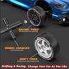 1:24 RC Drift Car, 2.4G 30+KM/H High Speed Racing Car with LED Lights & Drift Tires, Roadblocks, Christmas Gift for Boys