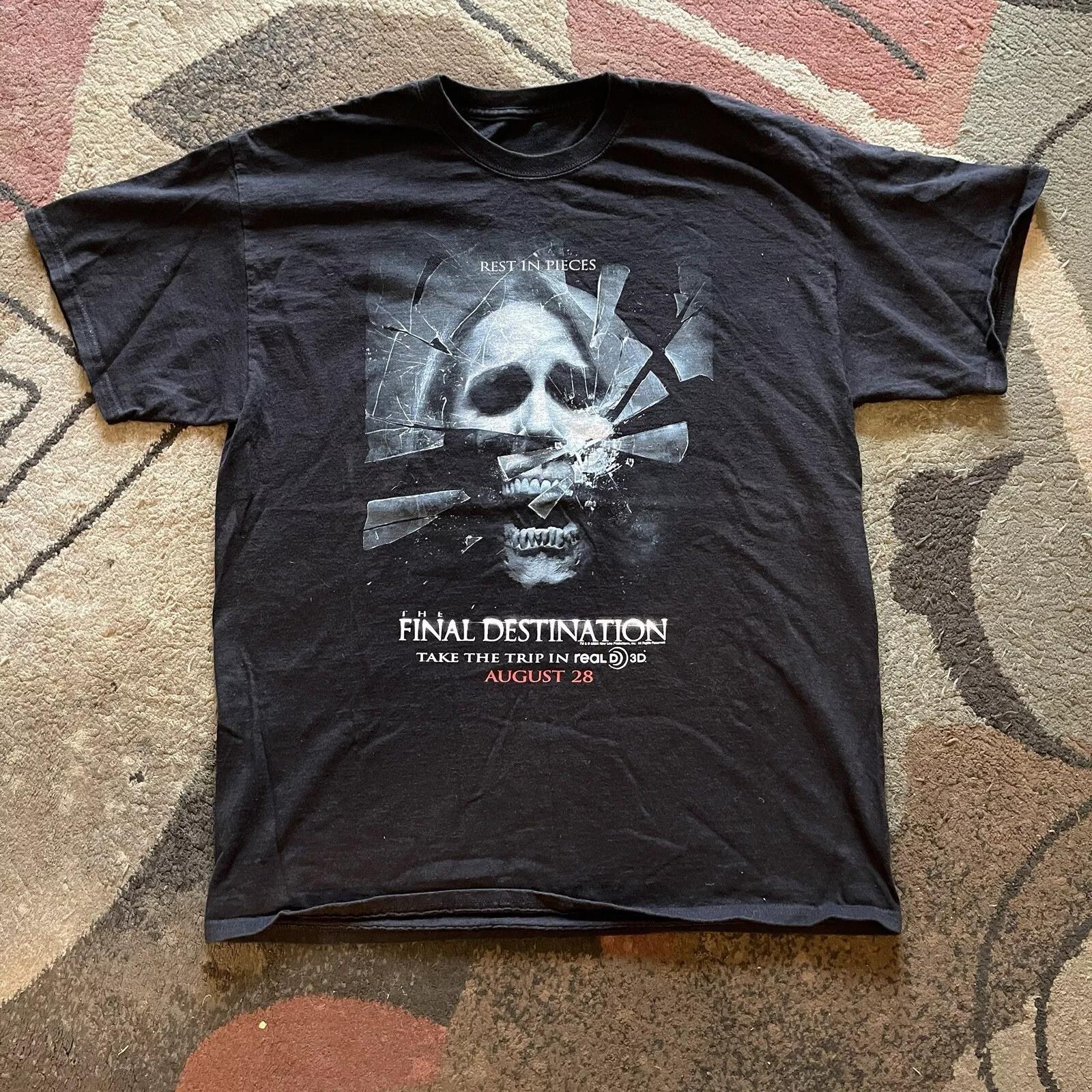 Vintage 2000s Final Destination 3D Horror Movie Promo Shirt T-Shirt Men Women Summer Crew Neck Cotton Tee S