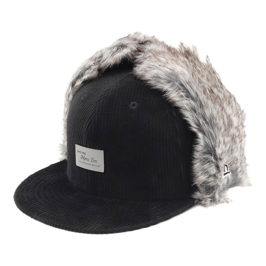 New Era 59FIFTY Dog Ear Metal Plate Cap, Black, Exclusive to ONSPOTZ, 5950 DOGEAR CORDUROY METAL PLATE BLK