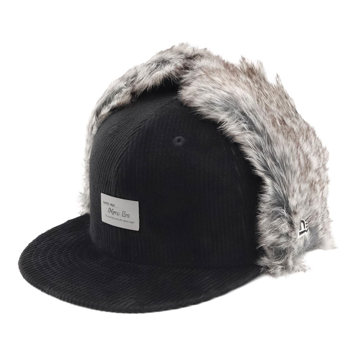 

New Era 59FIFTY Dog Ear Metal Plate Cap, Black, Exclusive to ONSPOTZ, 5950 DOGEAR CORDUROY METAL PLATE BLK