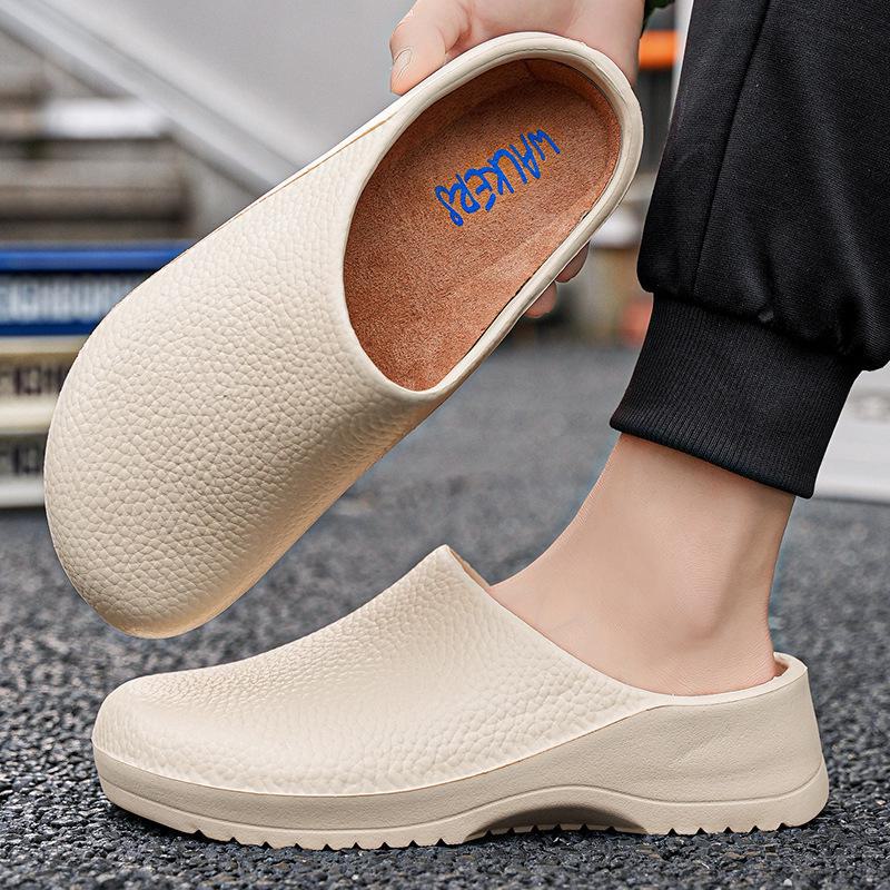 Waterproof Chef Shoes & Fashionable White Nurse Slippers: Summer Collection for Couples