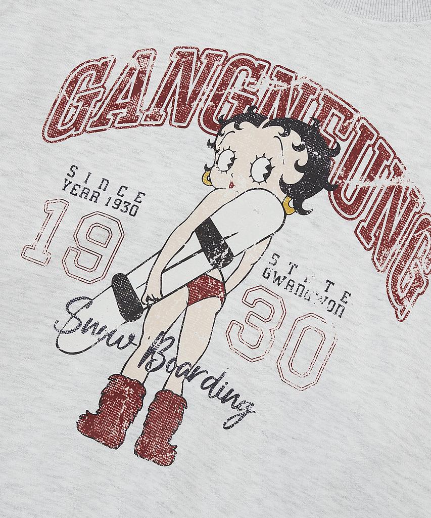 CNVS Ulkin X Betty Boop Gangneung Surfing Sweatshirt_Light Gray
