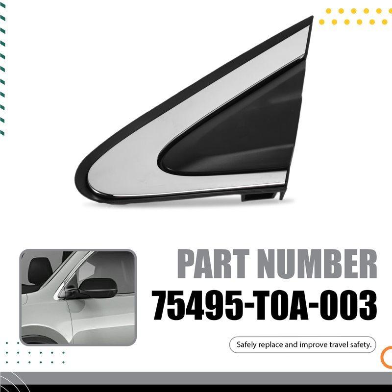 For Honda CRV 12-16 Side Mirror Corner Triangle Garnish Panel Car Window Replacement Part Plate 75490-T0A-003 75495-T0A-003 A