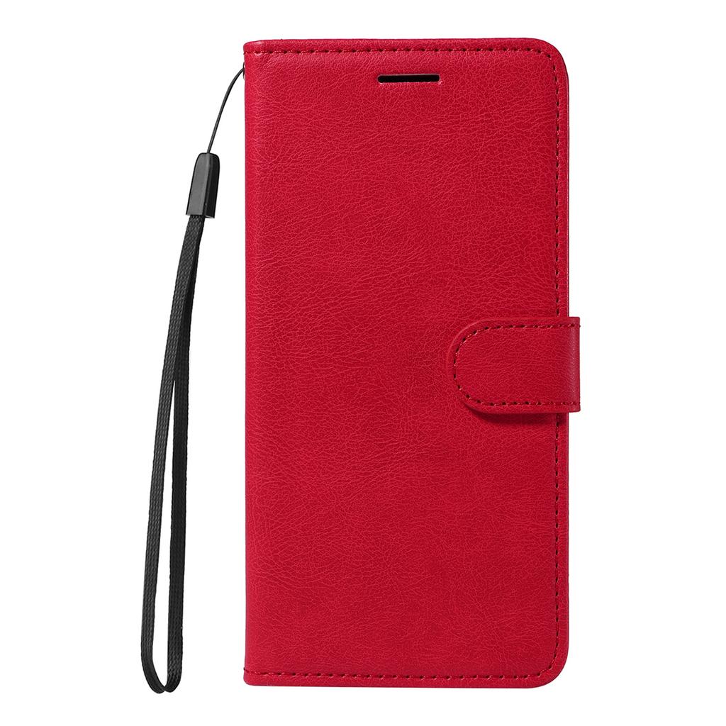 For Realme 15 Pro 5G/Realme 15 5G Leather Wallet Case with Strap Solid Color Phone Stand Cover