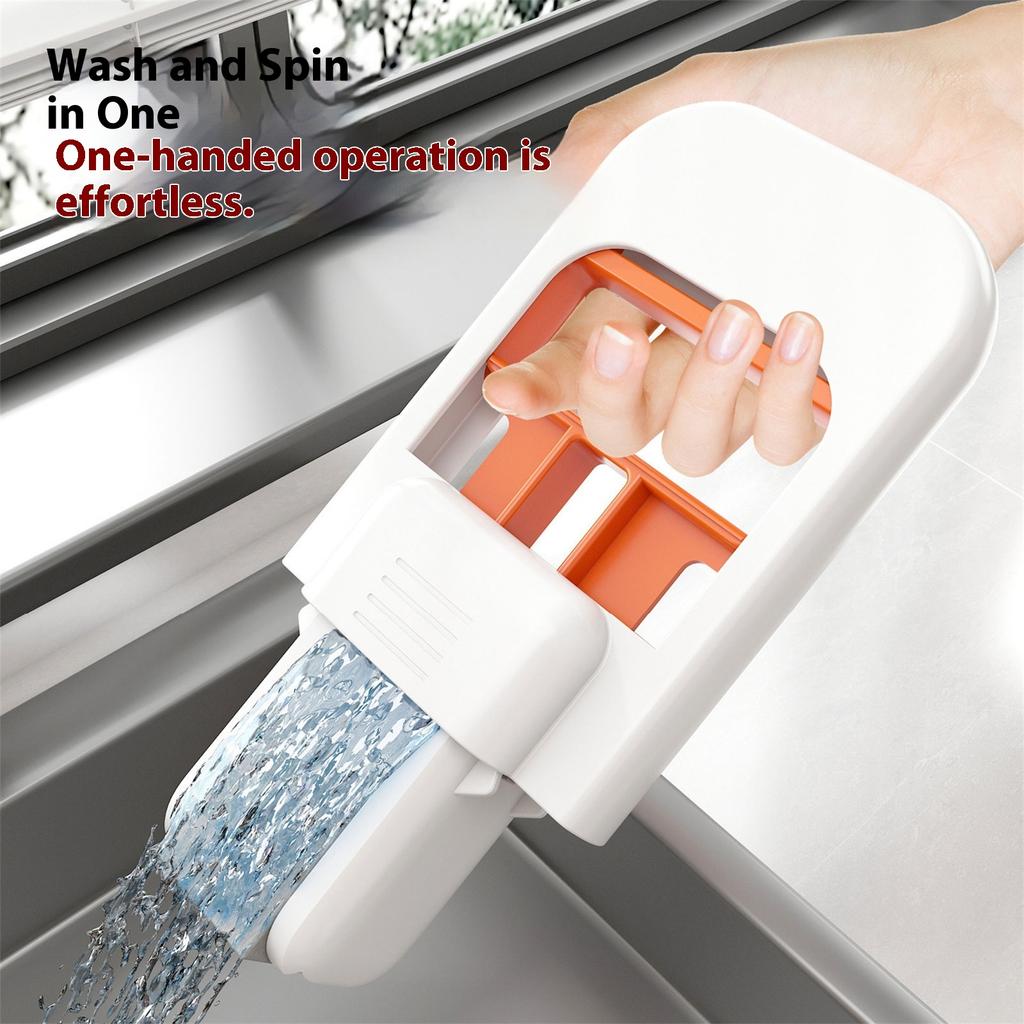 Mini Faltbarer Mopp mit Saugfähigem Schwammkopf für Schnelle Reinigung Hands Free Design Kompakte Aufbewahrung Heim-Büro-Gebrauch