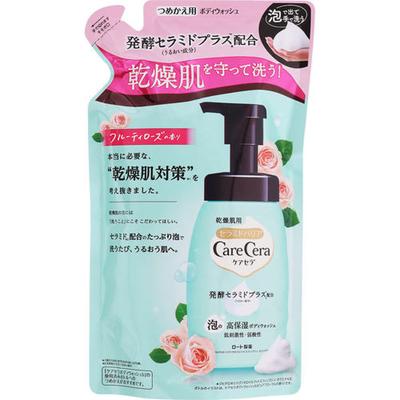 Carecera Hochfeuchtigkeitsspendender Duschschaum, Fruchtige Rose, Nachfüllpackung, 385 ml