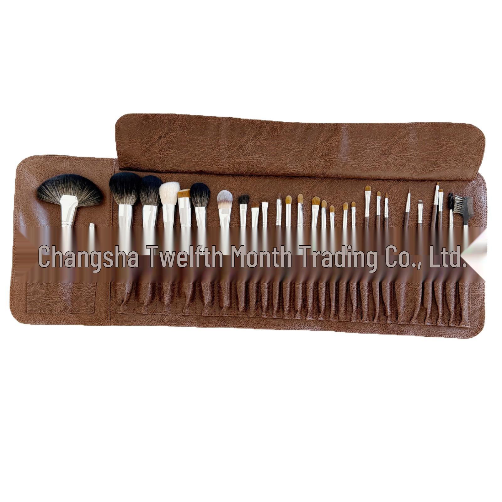 28-Piece Makeup Brush Set: Includes Blush, Foundation, Loose Powder, Contour, Highlighter, and Eyeshadow Brushes