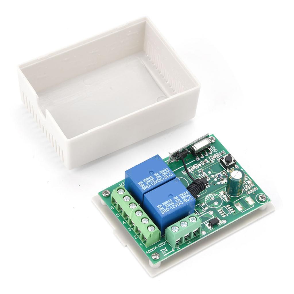 2CH 433MHz Relay 2pcs Wireless Remote Control Switch Transmitter One Receiver Set