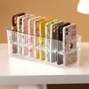 Transparent Desktop Storage Box Removable Dividers Clear Cosmetics Container  Dorm Room Use