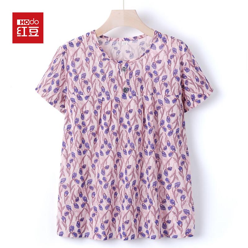 Hodo Elder Women s Floral Summer Rayon T-Shirt 3XL