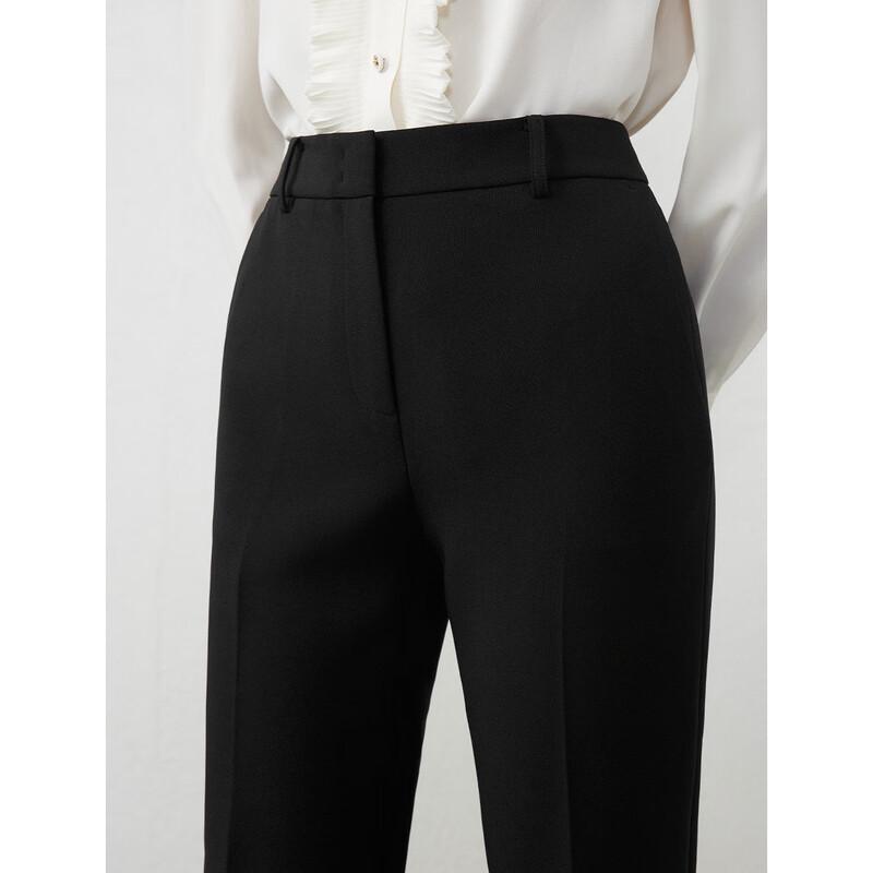 LANZHI Women's Slimming Straight-Leg Suit Pants