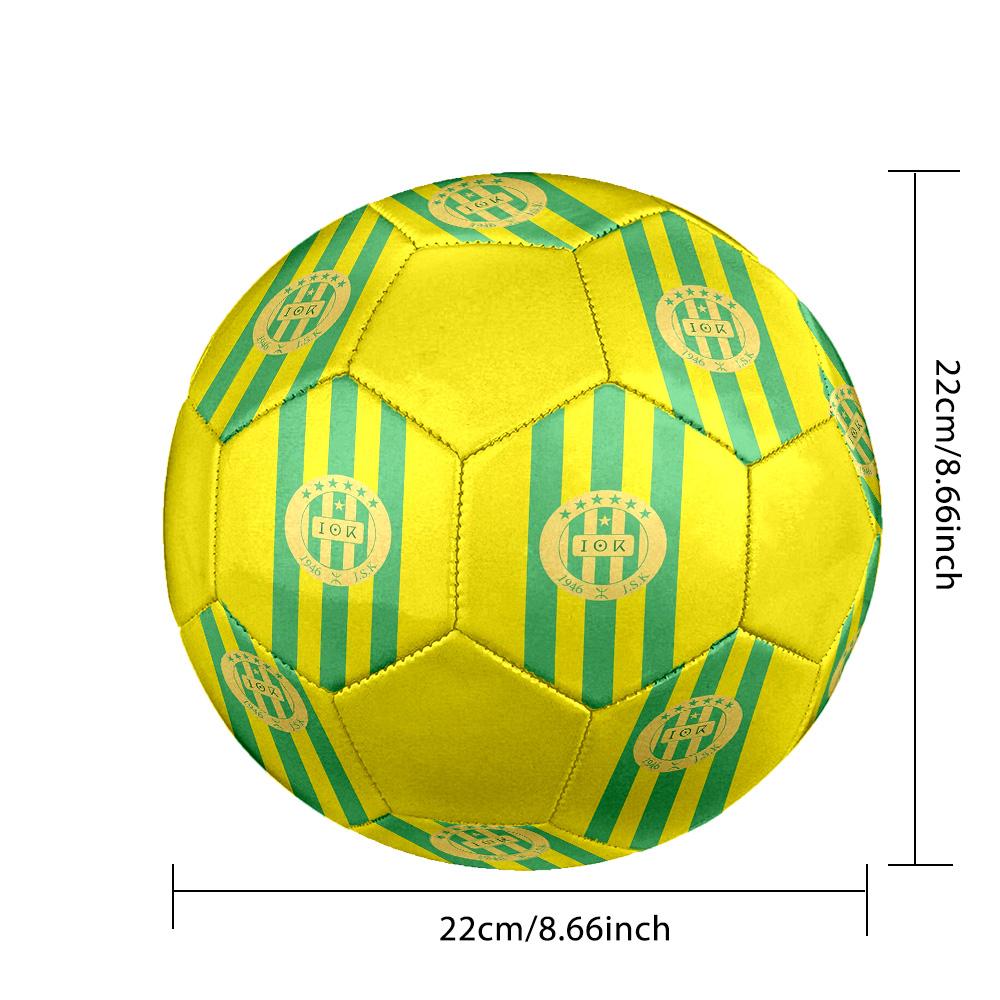 Js Kabylie Indoor Soccer Ball Colorful All Ages Size 5 Machine Stitched PVC Competition Ready Durable High-Bounce