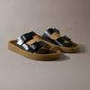 Calvin Klein JeanS Men S Milo Egon Double Bar Shiny Leather Sandal Hm02180 0gp