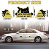 3Pcs Decorative Reflective Safety Decals Funny Black Cats Sticker Automotive New Driver Safety Warning Sign