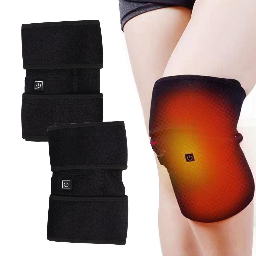Heated Knee Brace Wrap Heated Knee Brace Wrap USB Power Supply 3 Gears Portable Electric Knee Support Pad for Knee Pain