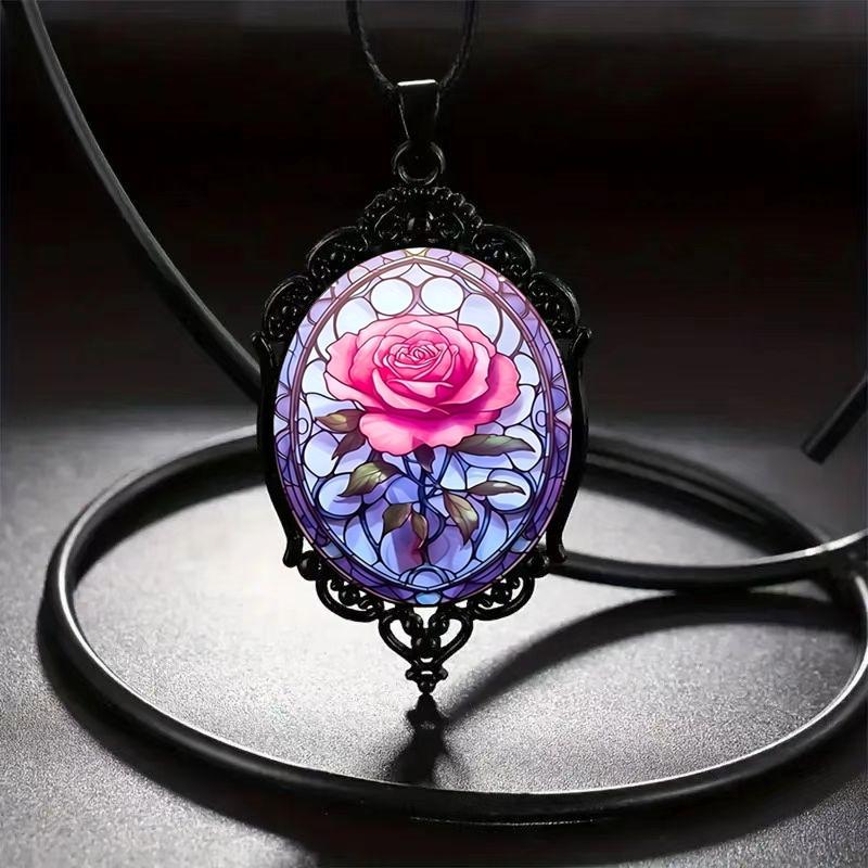 Elegante Set di Tre Pezzi Collana Orecchini Moda Retrò