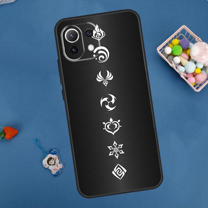 Genshin Impact Elements Case For POCO F5 X3 X5 Pro X4 F4 GT C40 M5s F3 Cover For Xiaomi 13 12 Lite 12T 11T Pro 12X