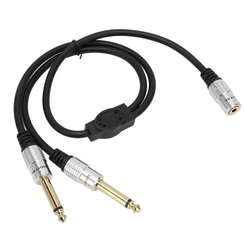 

Gold Plated 1/8 Inch to 1/4 Stereo Splitter Y Cable 19.7in 3.5mm Female to Dual 6.35mm Male Dual Channel to Mono