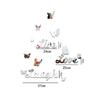 New Home Decorations DIY Silver Mirror Wall Sticker Large Decal 3D Stickers Butterfly Pattern