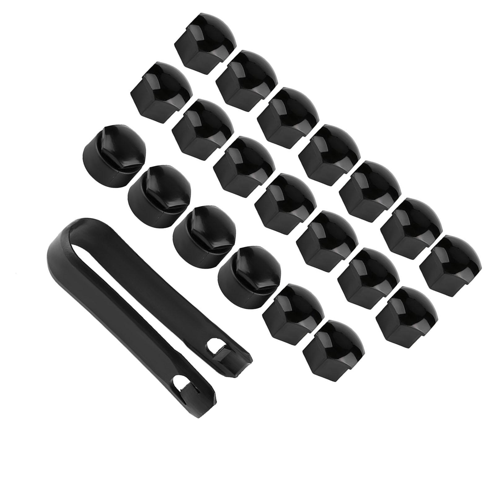 

20pcs 17mm Nut Car Wheel Auto Hub Screw Protection Antitheft Cover Cap Black чёрный