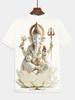 3D-gedrucktes Herren-T-Shirt mit Lord Lotus Design, Rundhalsausschnitt – Sommerliche Freizeitkleidung für Outdoor-Aktivitäten, Laufen & Fitness, Perfekt als Geschenk oder Bequem