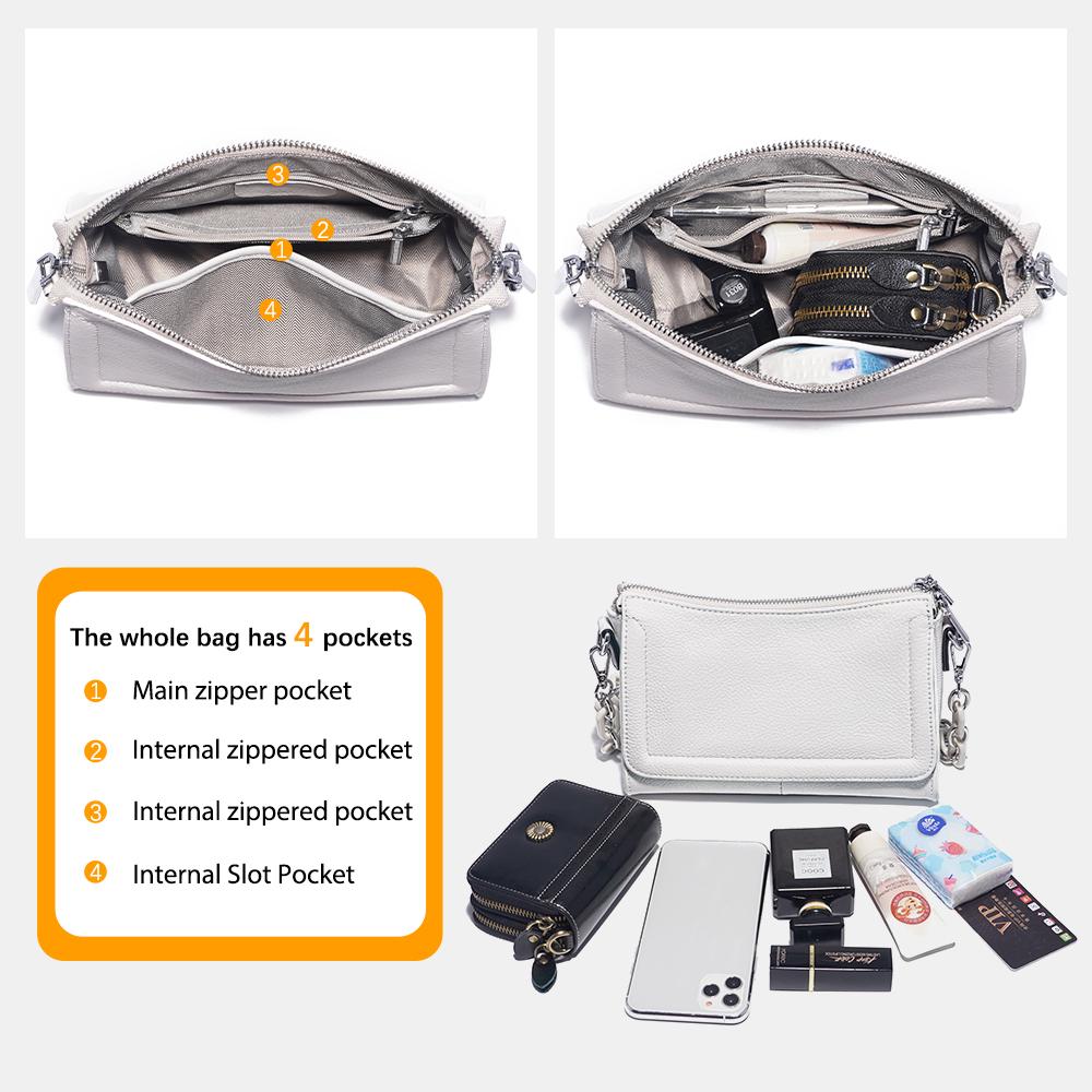 Zency Fashion Acrylic Chain Handbag For Women Luxury Small Underarm Bag