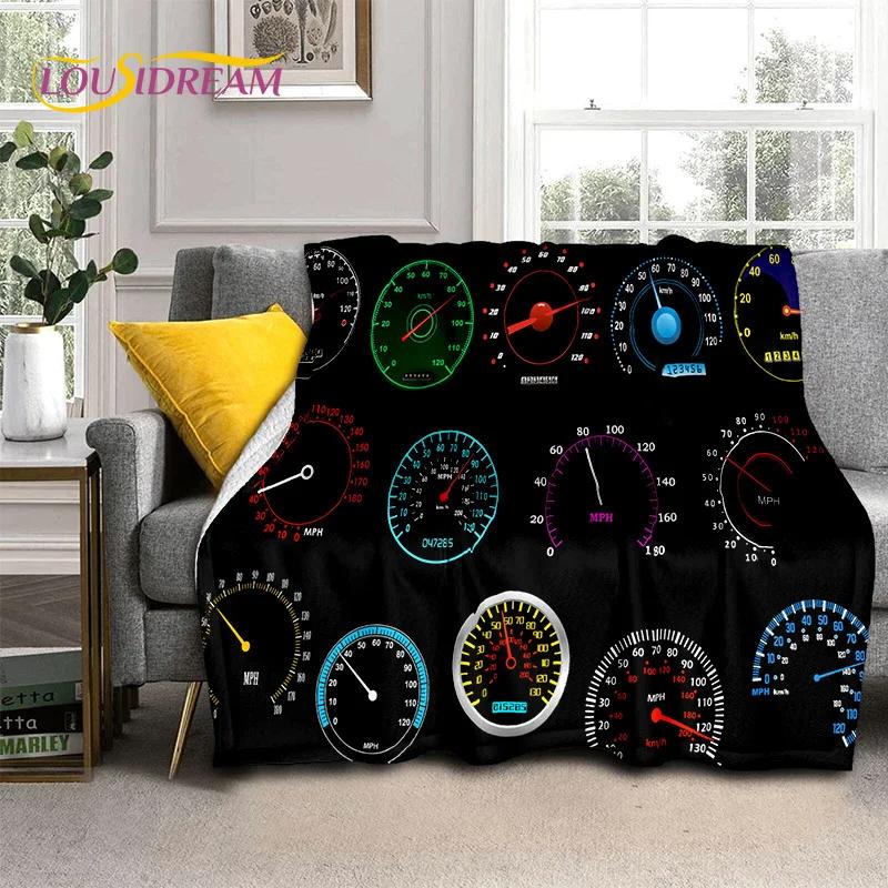 3D Car Dashboard Machine Control Screen Racing Soft Flannel Blanket for Beds Bedroom Sofa,Throw Blanket for Outdoor Leisure Nap