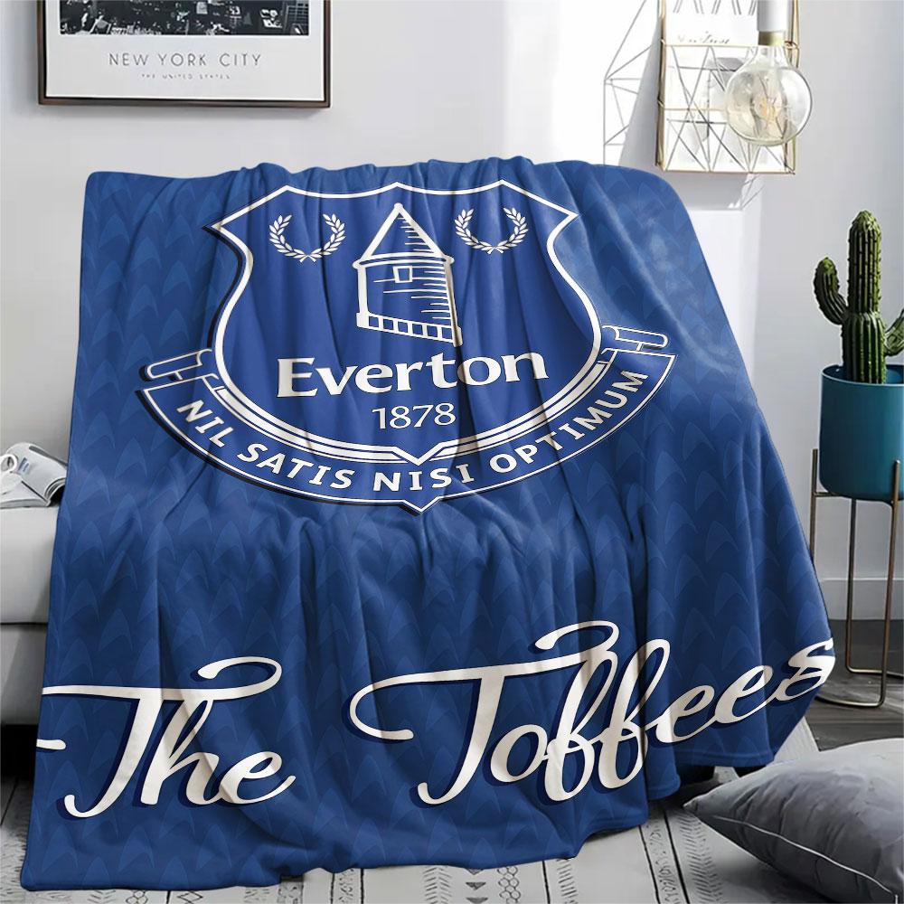 1PC Everton F.C Patterned Flannel Blanket Suitable For All Seasons for Home Decor Warmth and Comfort Gifts Holiday Present