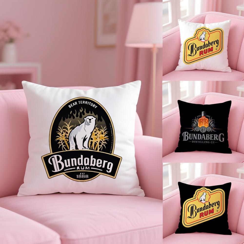 Rum Bundaberg Cushion Cover Plush Fabric Soft Double-Sided Printed Invisible Zipper Sofa Pillow Case Home Decor