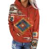2026 Autumn/Winter Women's Ethnic Style Print Sweatshirt - European & American Fashion
