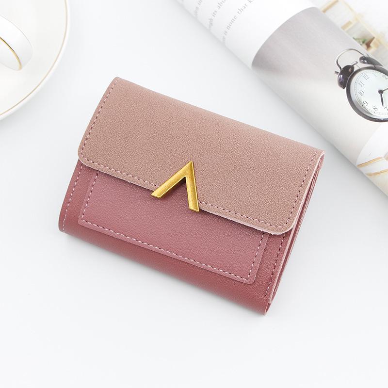 Korean Style Women's Tri-fold Wallet: Short, Multi-Card Slot Mini Card Holder