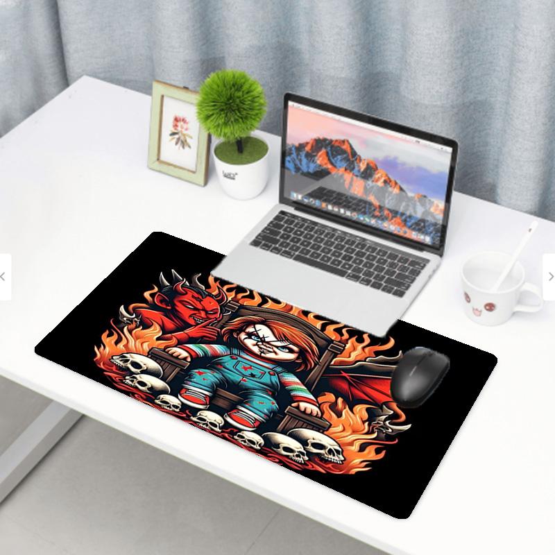 Bride of Chucky Print Mouse Pad, Anti‑Slip Desktop keyboard Mat, for PC Laptop Gaming Working Daily Use, Cool Festival Surprise Gift