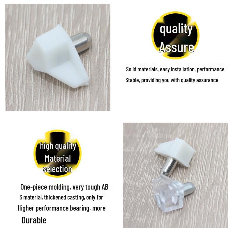 Milky White Transparent Plastic Shelf Support for Cabinet and Glass Dividers