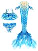 Mermaid Tail Girls' Swimsuit - High-Elastic, Quick-Drying Ariel Princess Design