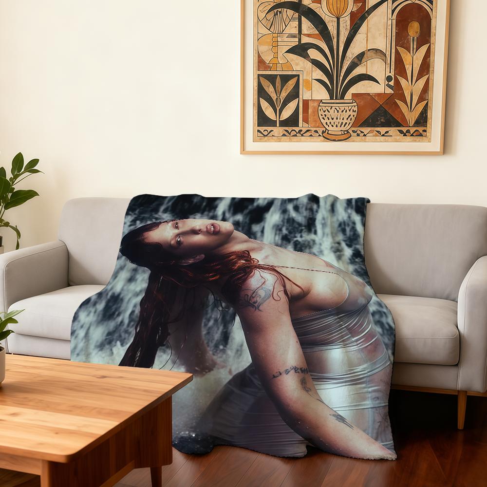 

Singer E-Eartheater Powders Blanket Super Warm Comfortable Plush Throw Blanket Child Home Sofa Bedroom Gift 30x40in