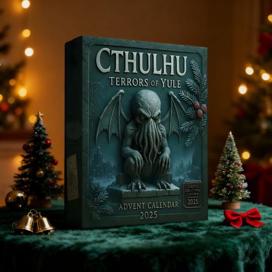 Yousheng Terrors of Yule Advent Calendar 2025 24-Day Countdown Box Christmas Fun Decorations for Family Entertainment Parties
