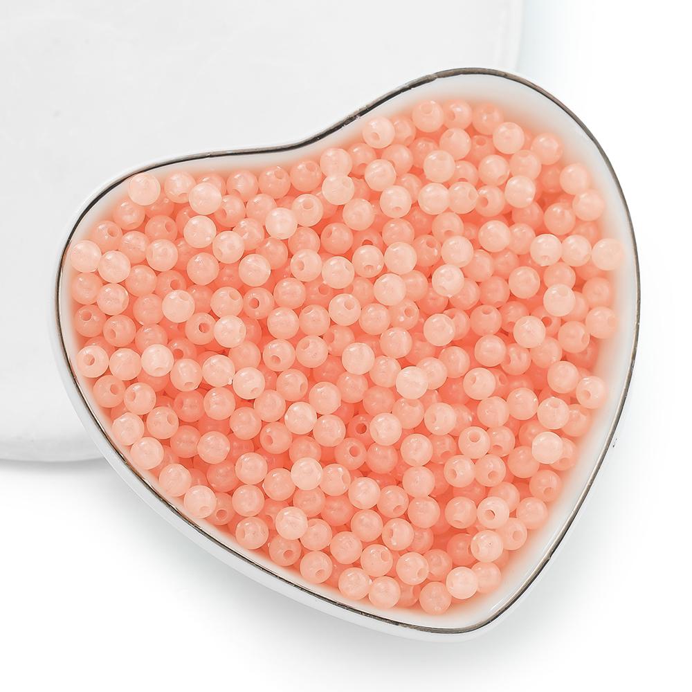 4mm 20g Luminous Acrylic Round Beads Glow In The Dark Loose Spacer Bead for Jewellery Marking DIY Necklace Bracelet