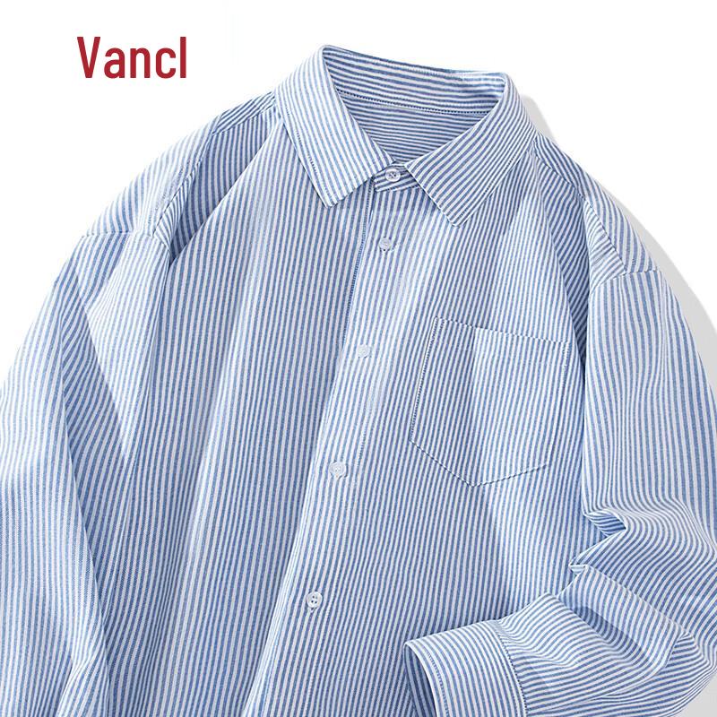 VANCL Men s Striped Oxford Long Sleeve Shirt XL
