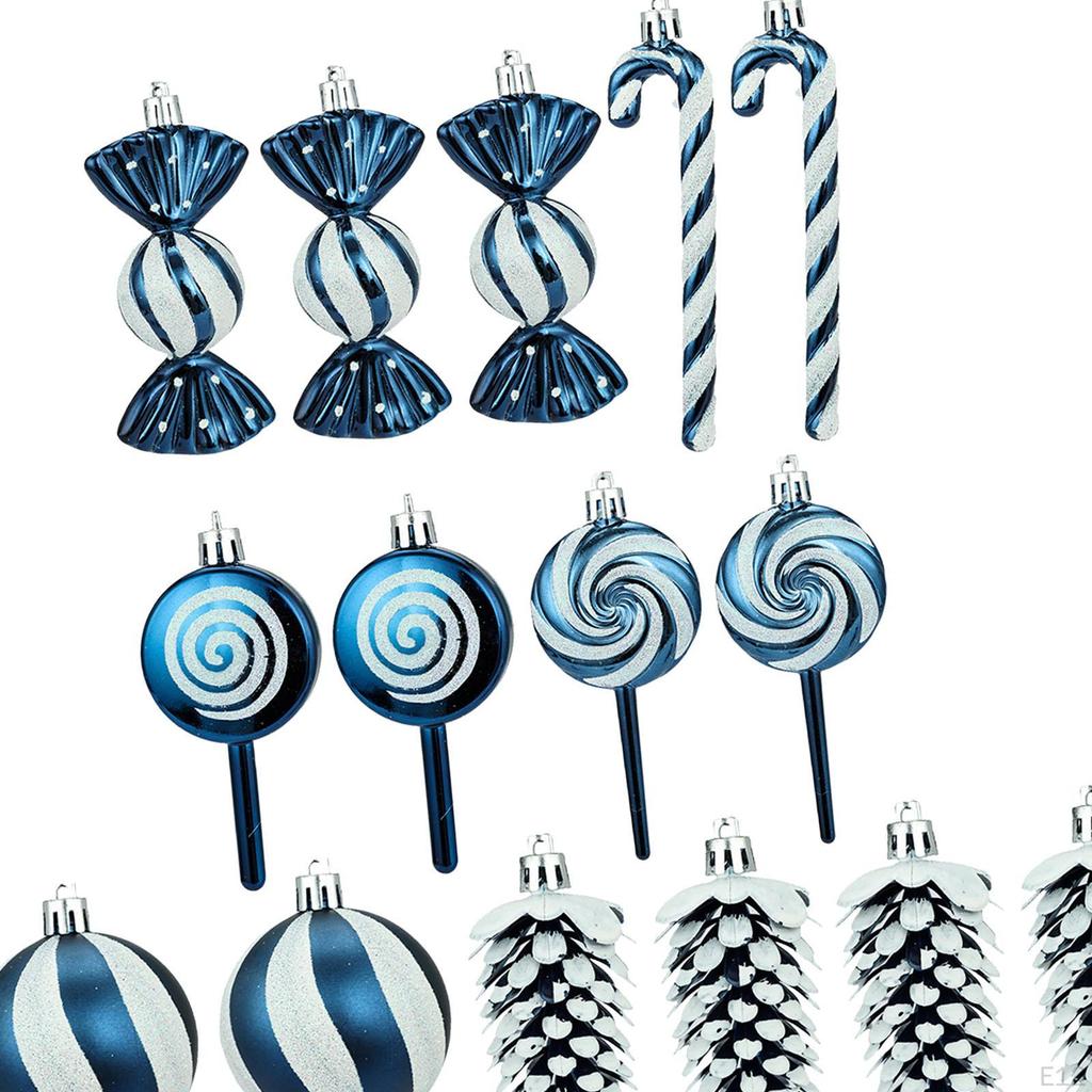 15 Pieces Christmas Hanging Ornaments Lollipop DIY Gifts Decoration Balls for