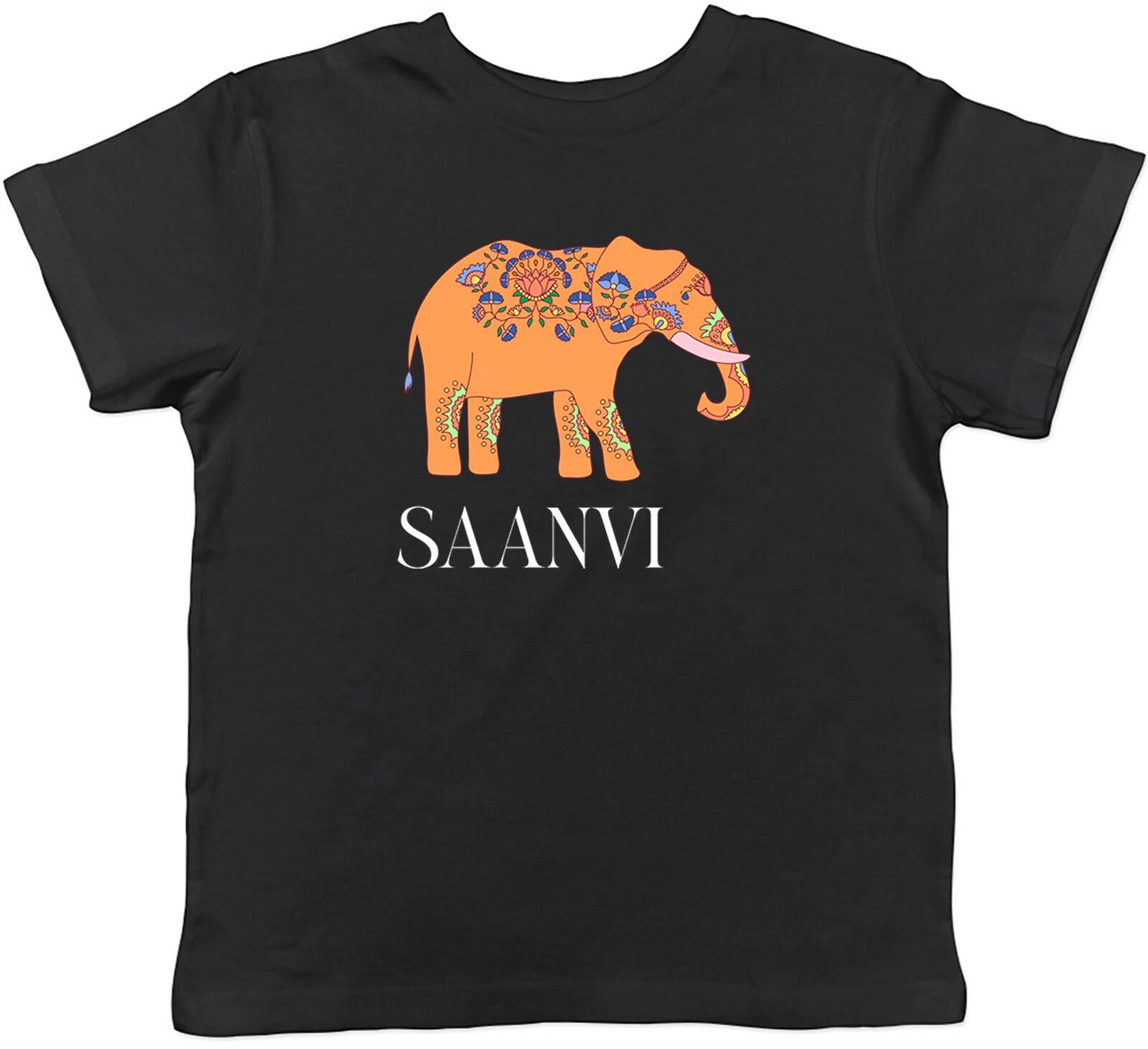 Personalised Peach Elephant Animal Childrens Kids T-Shirt Boys Girls Gift 100
