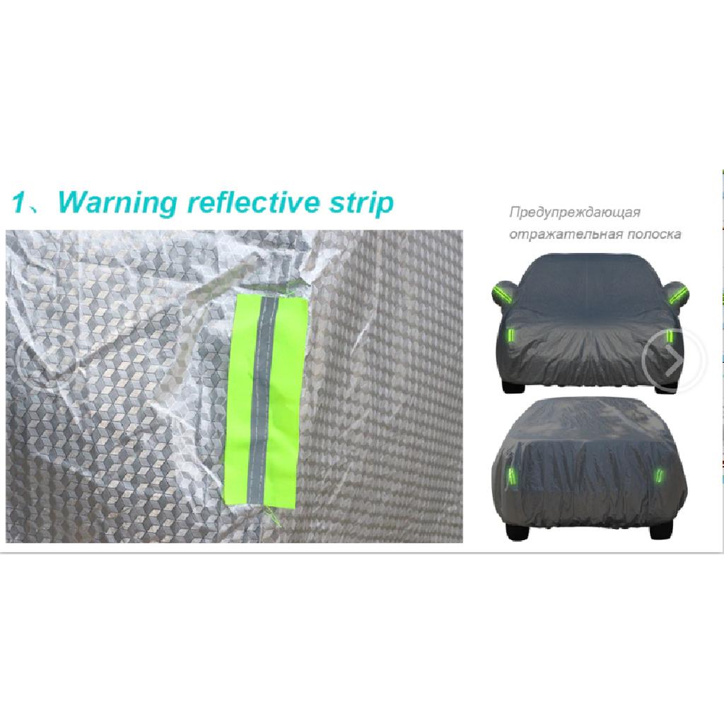 Universal 3 Layer Car Cover Waterproof All Weather UV Protection Windproof Outdoor Full Car Cover Fit Hatchback Sedan SUV MPV