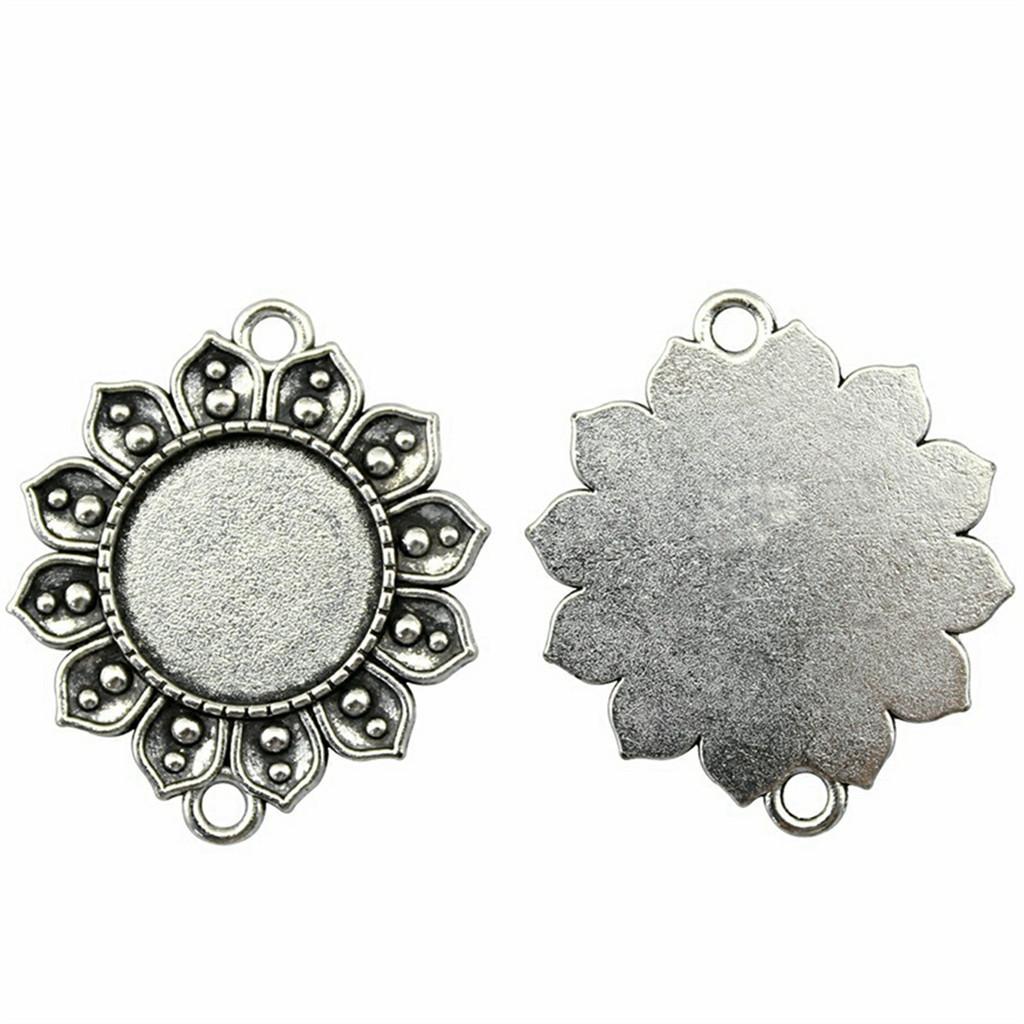 Accessories Parts Fit Round 18Mm Glass Cabochon Base Setting Tray Vintage Jewelry Supplies QA018