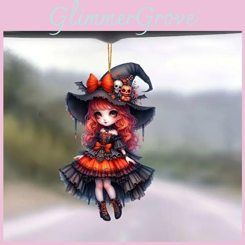 Halloween Car Acrylic Hanging Girl Pendant Auto Interior Accessories Driving