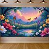 Peony Rose Flower Banner Backdrop Spring Outing Wedding Decor Photography Background Party Decoration Event Photo Shoot Supplies