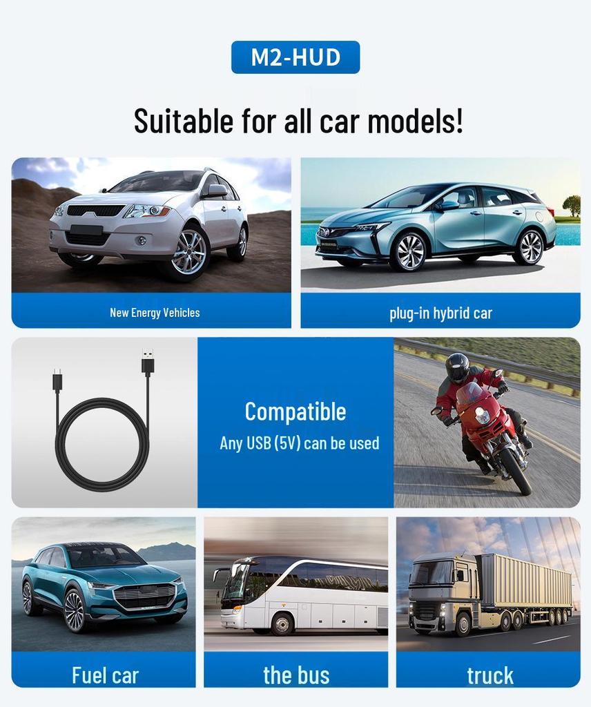Car Beidou GPS HUD: Multifunctional HD Speedometer and Vehicle Speed Projector