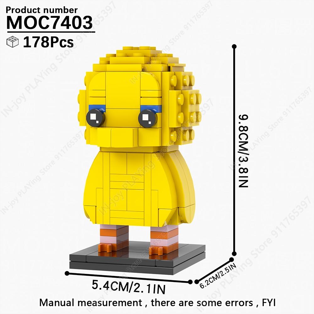 MOOXI Cartoon Anime Character Robot Animals Model MOC Bricks DIY Assembled Building Blocks Figure Toy Collection Decoration Gift