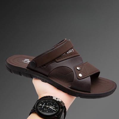 Mode Mode Sandales Hommes Été Enfiler Pantoufles Décontractées Chaussures de Plage Extérieures Mâle Classique Sandales Pantoufles pour Hommes